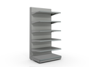 METAL WALL SHELVING - HEIGHT 1900 MM - 5 SHELFVES